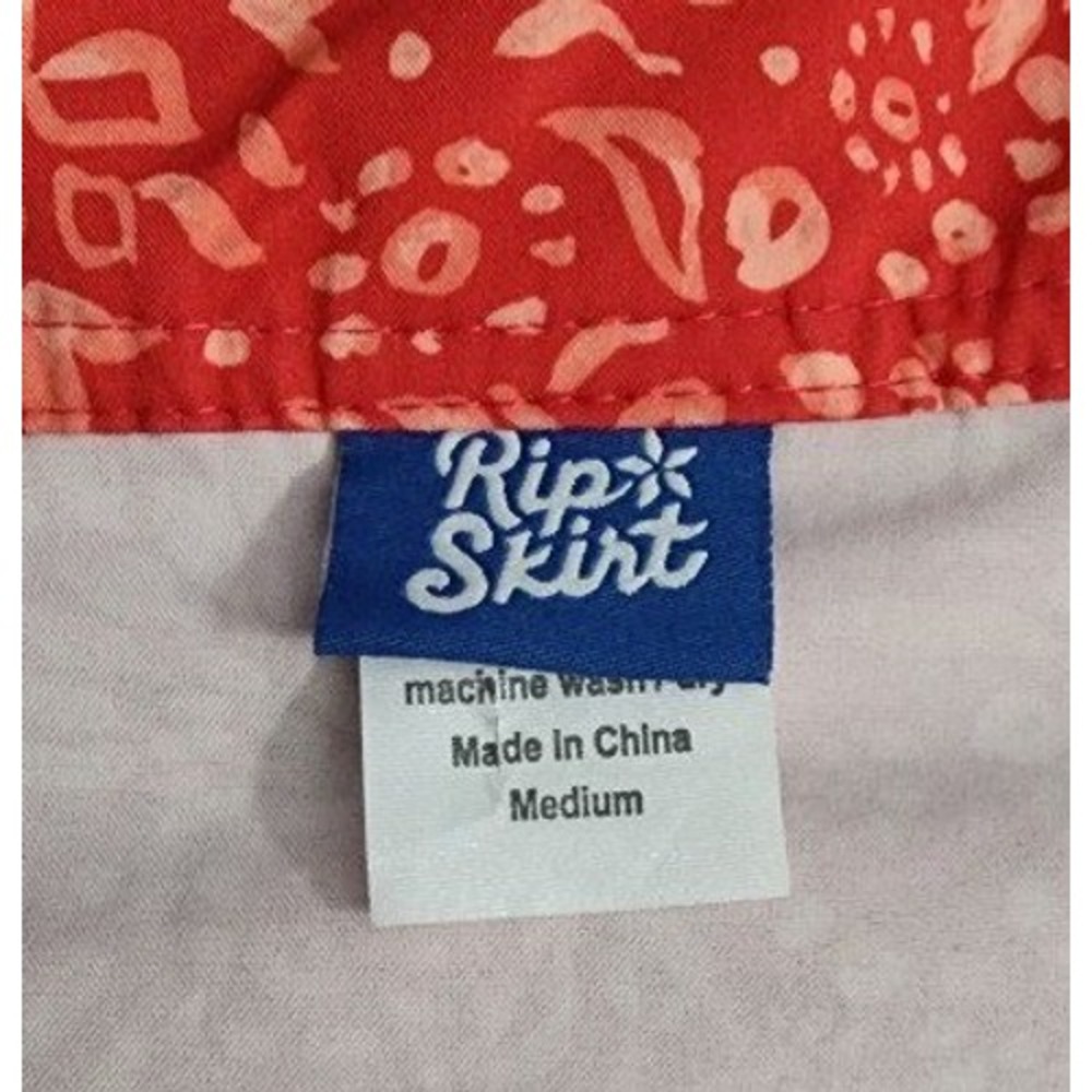 RipSkirt Hawaii Wrap Skirt Women Medium Red Floral Quick Dry Stretch - Picture 2 of 9